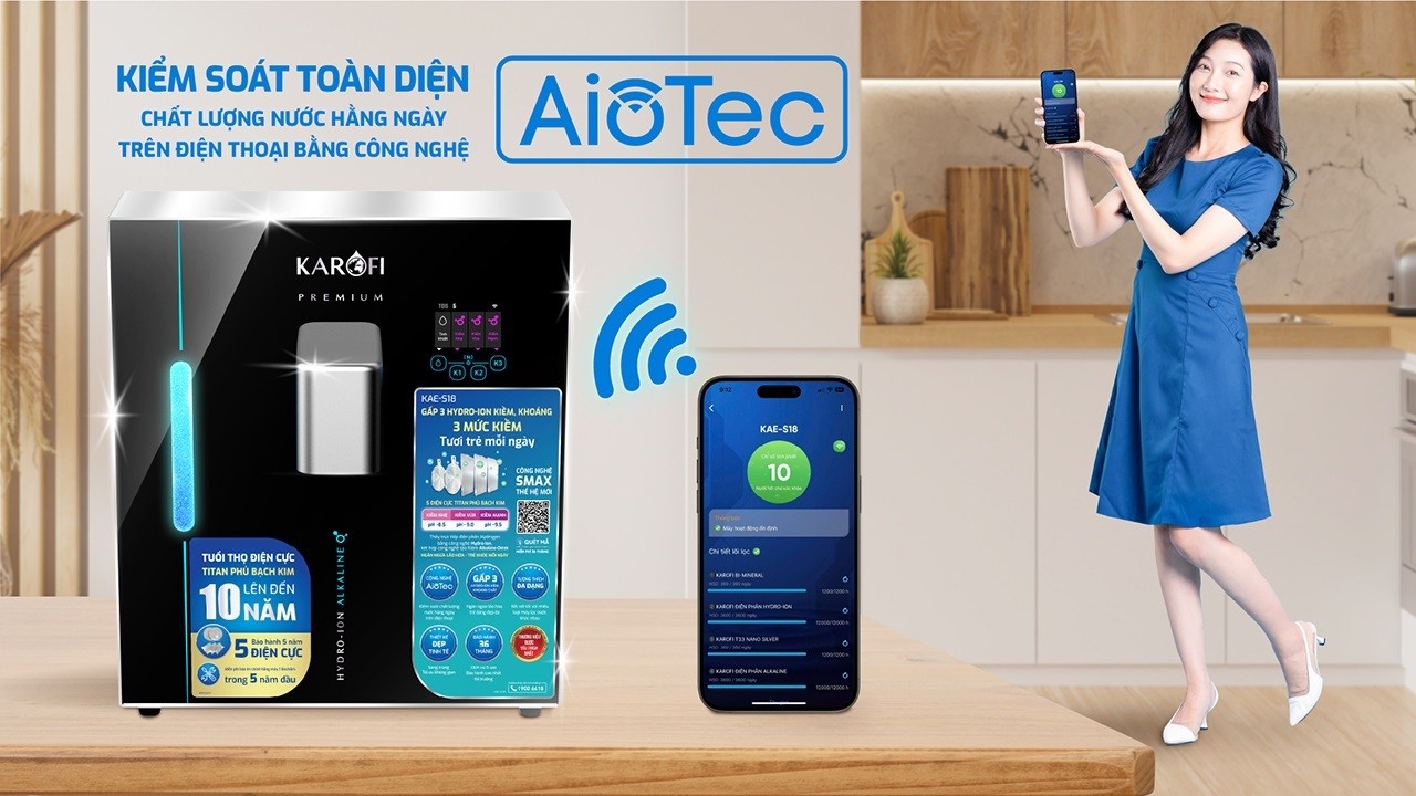 Máy chuyển đổi Hydro-ion Kiềm Karofi KAE-S18