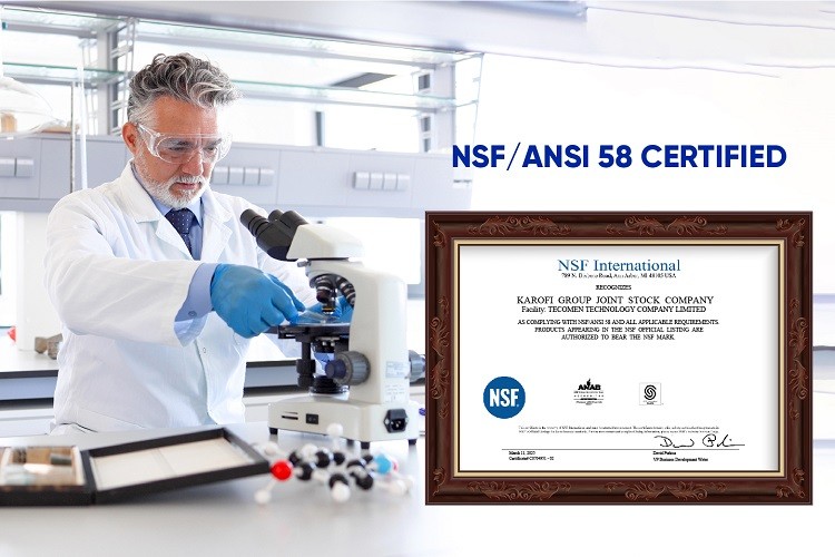 Máy lọc nước Karofi đạt chuẩn NSF/ANSI 58
