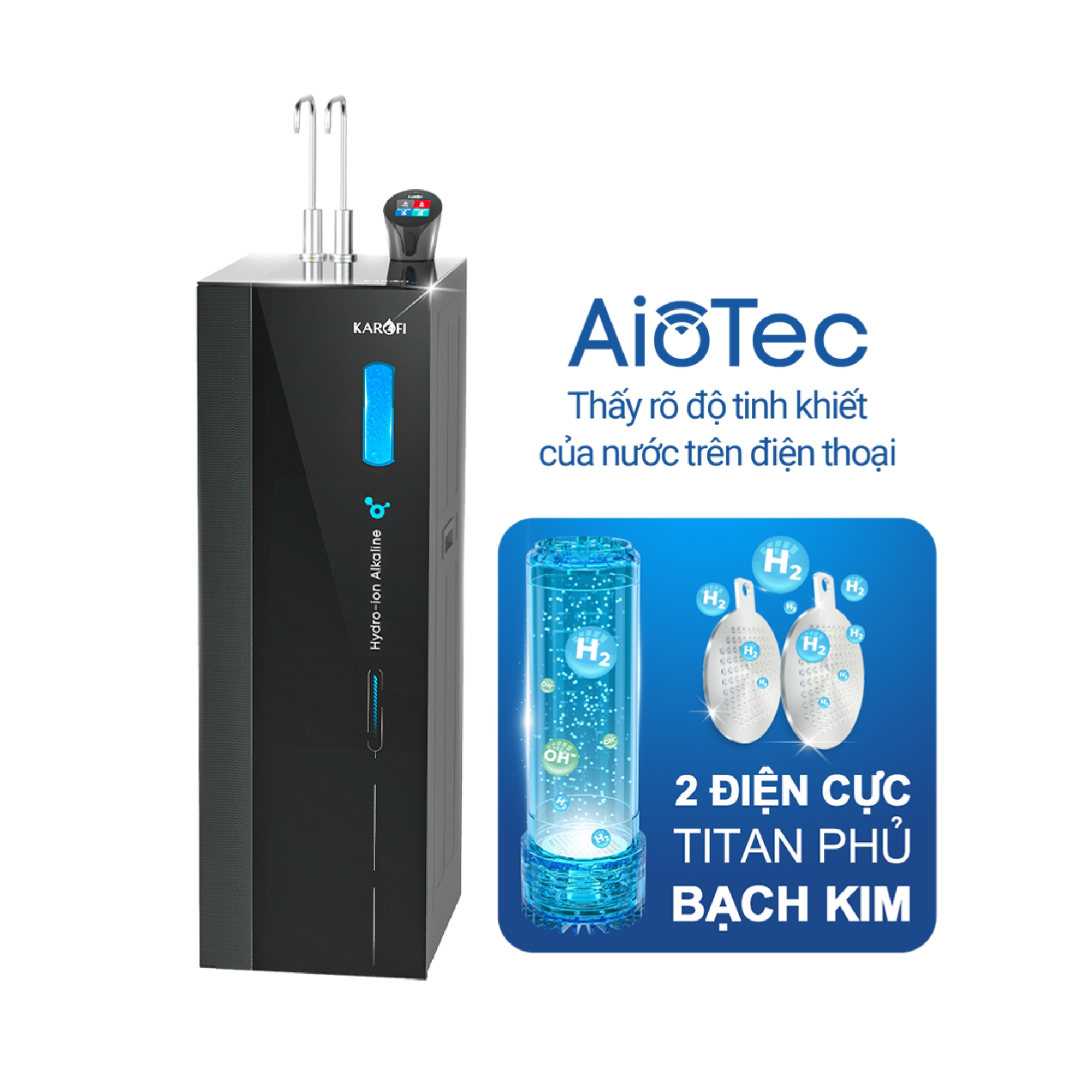 Máy lọc nước nóng lạnh Hydro-ion kiềm Karofi KAE-S86