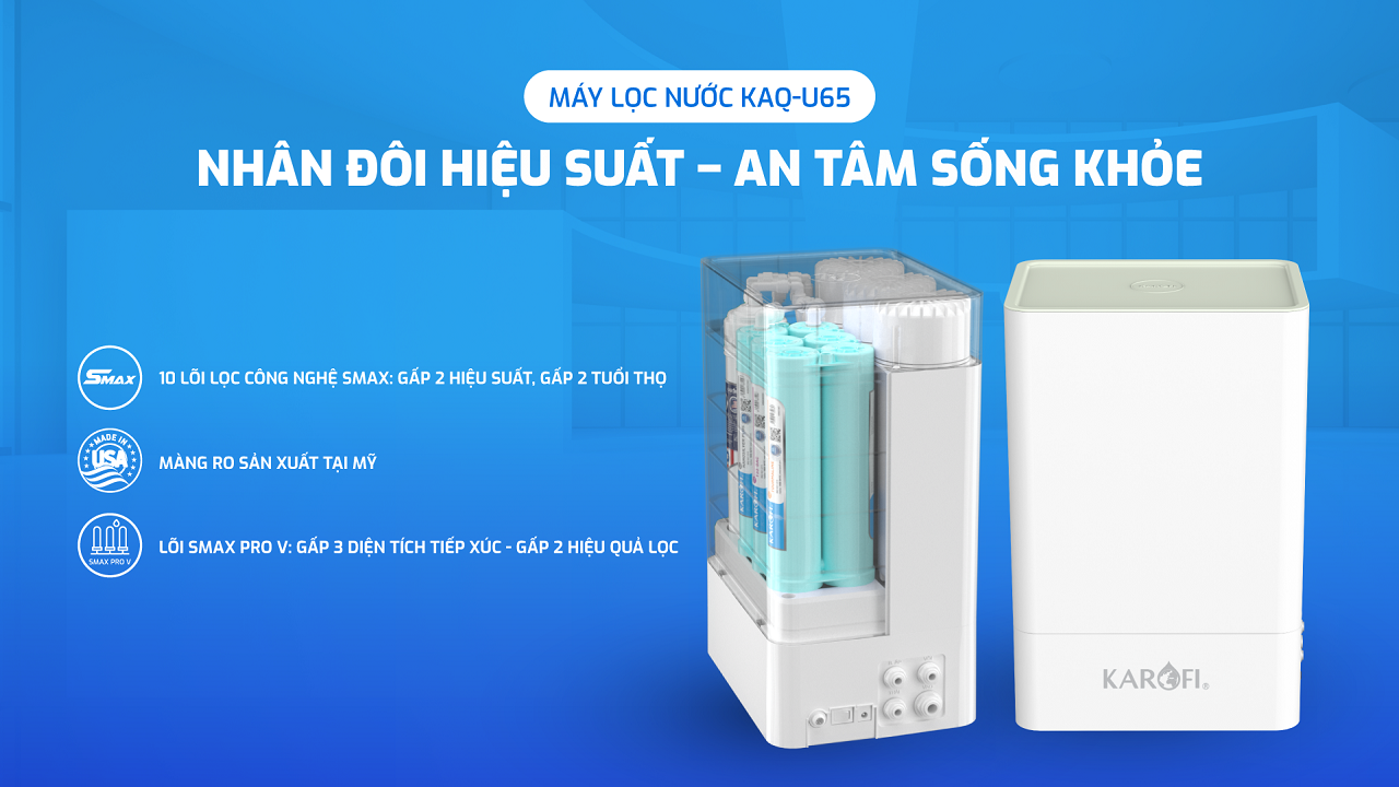 Máy lọc nước để gầm Karofi KAQ-U65